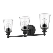 Ceil 3-Light Matte Black Vanity (IN41402BK)
