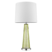 Chiara 1-Light Apple Green Glass And Polished Chrome Table Lamp (BT5762)