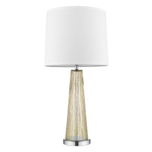 Chiara 1-Light Champagne Glass And Polished Chrome Table Lamp (BT5766)