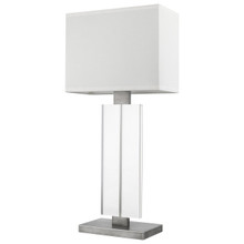 Shine 1-Light Acrylic And Hand Painted Weathered Pewter Table Lamp (TT7702-66)