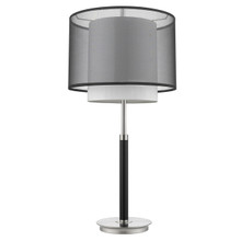 Roosevelt 1-Light Espresso And Brushed Nickel Table Lamp (BT7132)