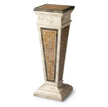 Augustus Etched Fossil Stone Pedestal (6062070)