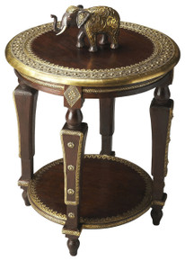 Ranthore Round Brass Accent Table (2039290)