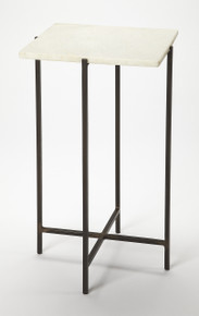 Nigella Square Marble & Metal Accent Table (5246389)