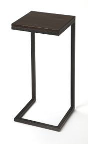 Kilmer Wood & Black Metal Finsih Accent Table (5374403)