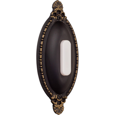 Surface Mount Oval Ornate LED Lighted Push Button in Antique Bronze ...