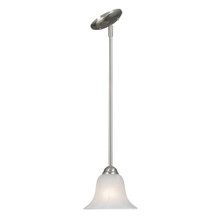 Multi-Family 1 Light Mini Pendant In Pewter With Marbled Glass (4120 PW-MBL)