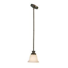 Heartwood 1 Light Mini Pendant In Burnt Sienna W/ Tea Stone Glass (8063-M1L BUS)