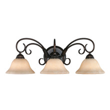Homestead 3 Light Vanity In Rubbed Bronze W/ Tea Stone Glass (8606-BA3 RBZ-TEA)