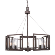 Marco 5 Light Chandelier In Gunmetal Bronze With Clear Glass (6068-5 GMT)