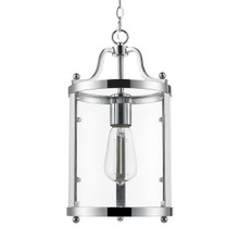 Payton 1 Light Mini Pendant In Chrome With Clear Glass (1157-M1L CH)