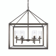 Smyth 6 Light Chandelier In Gunmetal Bronze With Clear Glass (2073-6 GMT)