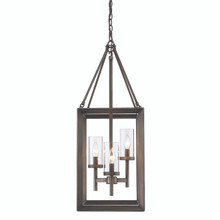 Smyth 3 Light Foyer In Gunmetal Bronze With Clear Glass (2073-3P GMT)