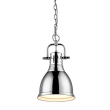 Duncan 1 Light Mini Pendant In Chrome With Matching Shade(s) (3602-S CH-CH)