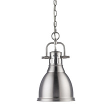 Duncan 1 Light Mini Pendant In Pewter With Matching Shade(s) (3602-S PW-PW)