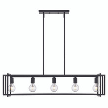 Tribeca Linear Pendant in Matte Black with Matte Black Accents (6070-LP BLK-BLK)