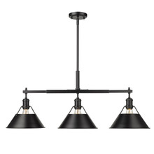 Orwell 3-Light Linear Pendant in Matte Black (3306-LP BLK-BLK)