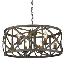 Alcott 6 Light Chandelier In Antique Black Iron (0890-6 ABI)