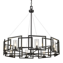 Marco 8 Light Chandelier In Matte Black With Clear Glass (6068-8 BLK)