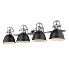 Duncan 4 Light Vanity In Chrome With Matte Black Shade(s) (3602-BA4 CH-BLK)
