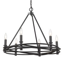 Weaver 1 Light Chandelier In Matte Black (1417-6 BLK)