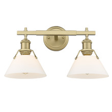 Orwell 2 Light Vanity, Brushed Champagne Bronze W/ Opal Glass (3306-BA2 BCB-OP)