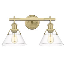 Orwell 2 Light Vanity, Brushed Champagne Bronze, Clear Glass (3306-BA2 BCB-CLR)