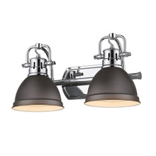 Duncan 2 Light Vanity In Chrome (3602-BA2 CH-RBZ)