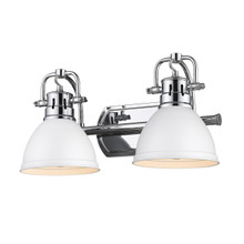 Duncan 2 Light Vanity In Chrome (3602-BA2 CH-WHT)