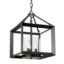 Smyth 3 Light Mini Chandelier In Matte Black With Clear Glass (2073-M3 BLK-CLR)