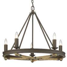 Stokes 5 Light Chandelier In Dark Rust (1053-5 DR)