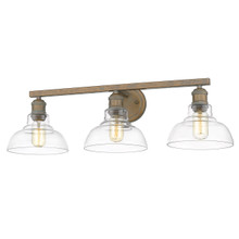 Carver 3 Light Vanity In Copper Patina With Clear Glass (0305-BA3 CP-CLR)