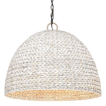 Rue 8 Light Pendant, Matte Black, Painted Sweet Grass Shade(s) (1081-8P BLK-PSG)