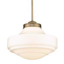 Ingalls 1 Light Pendant In Modern Brass With Vintage Milk Glass (0508-L MBS-VMG)