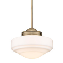 Ingalls 1 Light Pendant In Modern Brass With Vintage Milk Glass (0508-M MBS-VMG)