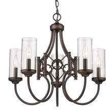 Quincy 5 Light Chandelier In Cordoban Bronze With Clear Glass (3718-5 CDB-CLR)