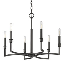 Ellyn 6 Light Chandelier In Matte Black (8209-6 BLK)