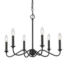 Tierney 6 Light Chandelier In Matte Black (8316-6 BLK)