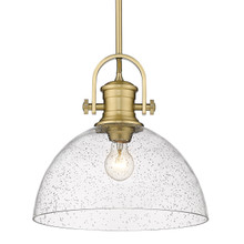 Hines 1 Light Pendant, Brushed Champagne Bronze W/ Seeded Glass (3118-L BCB-SD)