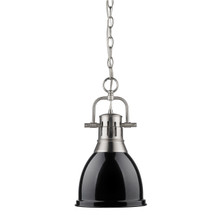 Duncan 1-Light Pendant In Pewter (3602-S PW-BK)