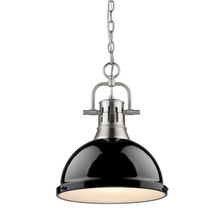 Duncan 1-Light Pendant In Pewter (3602-L PW-BK)