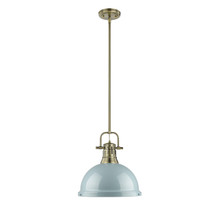 Duncan 1-Light Pendant In Aged Brass (3604-L AB-SF)