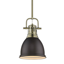 Duncan 1-Light Pendant In Aged Brass (3604-S AB-RBZ)