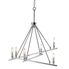 Garvin CH 6 Light Chandelier in Chrome (2360-6 CH)