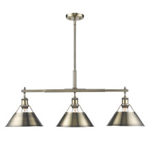Orwell 3-Light Linear Pendant In Aged Brass (3306-LP AB-AB)