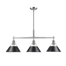 Orwell 3-Light Linear Pendant In Pewter (3306-LP PW-BLK)