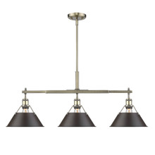 Orwell 3-Light Linear Pendant In Aged Brass (3306-LP AB-RBZ)