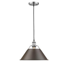 Orwell 14" Wide Large Pendant In Pewter (3306-L PW-RBZ)