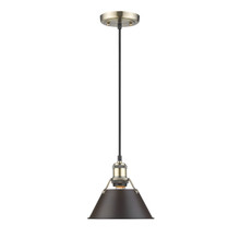 Orwell 7.5" Wide Small Pendant In Aged Brass (3306-S AB-RBZ)