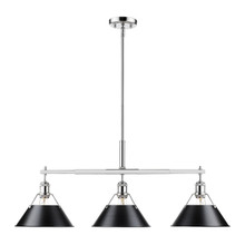 Orwell 3-Light Linear Pendant In Chrome (3306-LP CH-BLK)